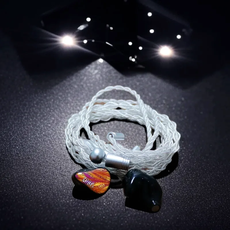 Earphone berkabel XINHS HS01 1DD + 4BA HIFI in-ear earphone ketepatan tinggi IEM