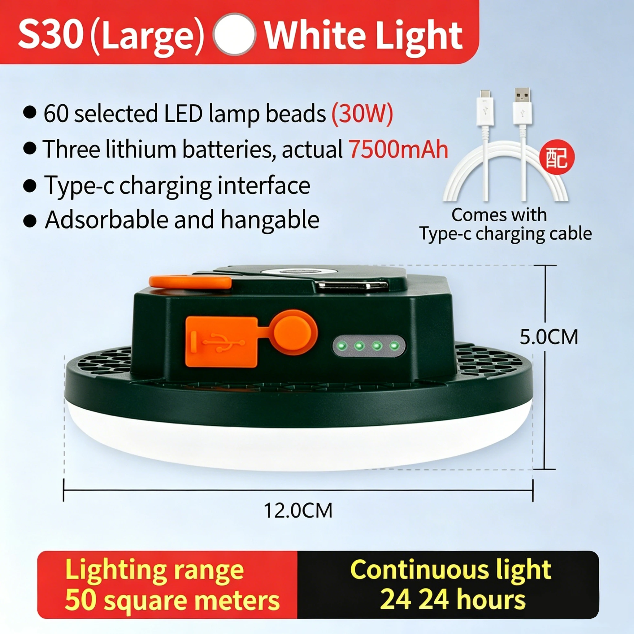 genbang-led-テントライト充電式ランタンポータブル屋外キャンプランプ多機能耐久性ハイパワー照明