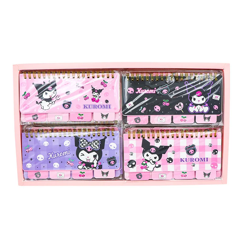 Sanrio Family Kuromi Melody Cinnamoroll Cute Cartoon Student Record Color Page Piano Style Classified Notebook Creative Notepad