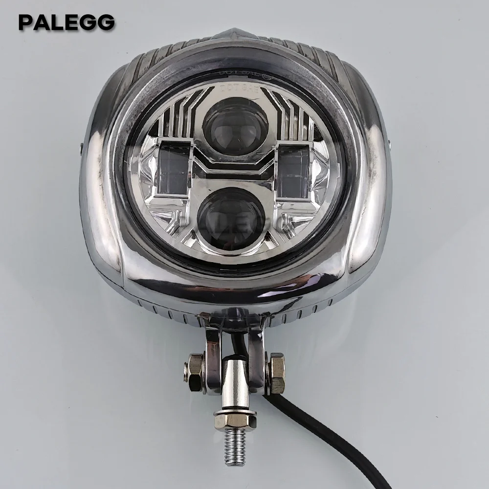 Motorcycle LED Headlight Retro Lights Vintage Front Headlamp For Harley Sportster 883 1200 Dyna Softail Chopper Cruiser