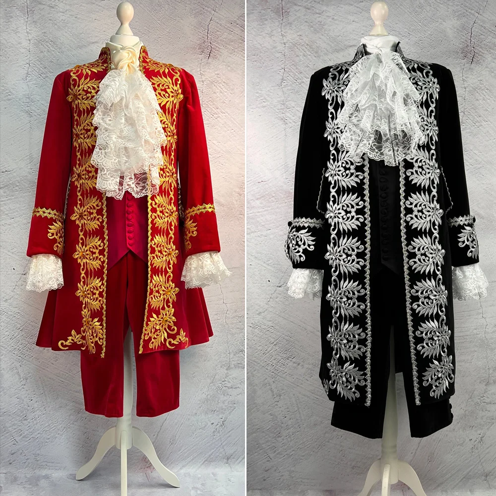 18th Century Costume Men British Gentleman 1700s Rococo French Court Victorian Prince Marie Antoinette Costume Dress Ball Gown