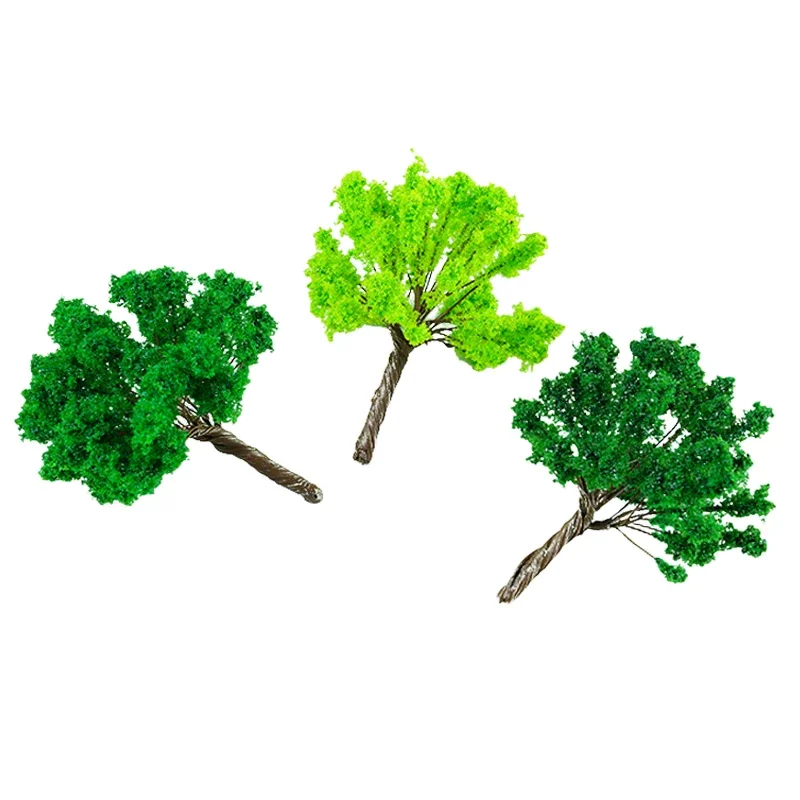 3CM 4CM 5CM Z Schaal Miniatuur Draadboom Model Bergzand Tafeldecoratie Bouwstenen DIY Groene Boom