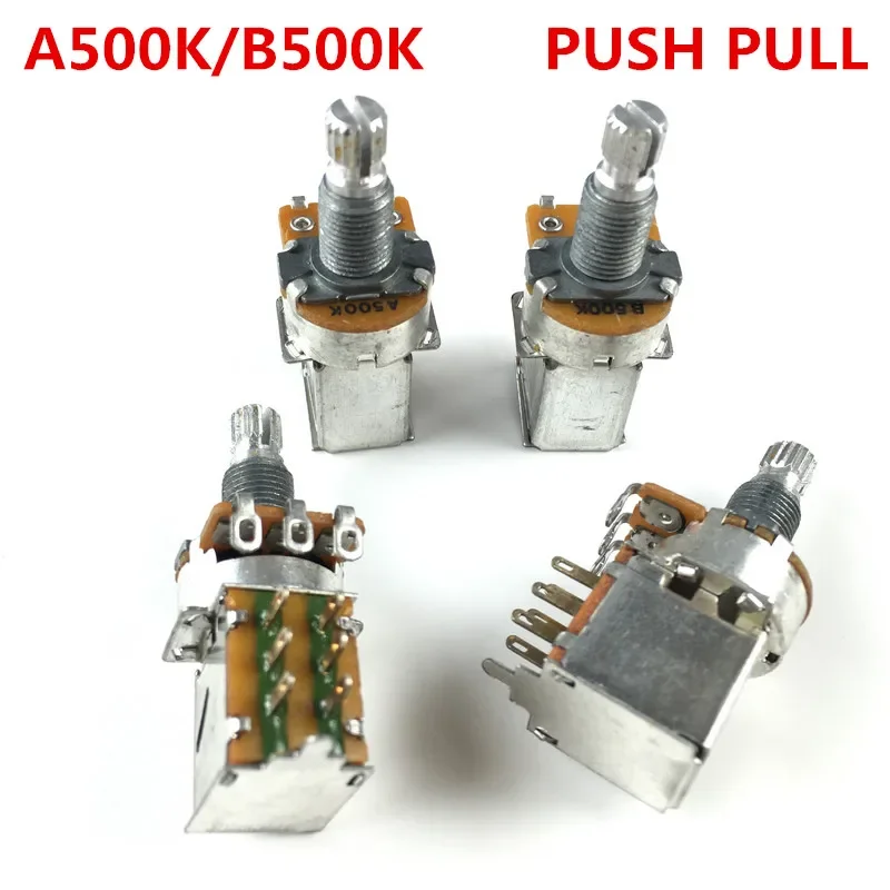 Alpha 500K 250K Audio TAPER PUSH Pull SWITCH หม้อสําหรับกีตาร์ไฟฟ้า/เบส Potentiometer Volume และ TONE ควบคุม A500K/B500K