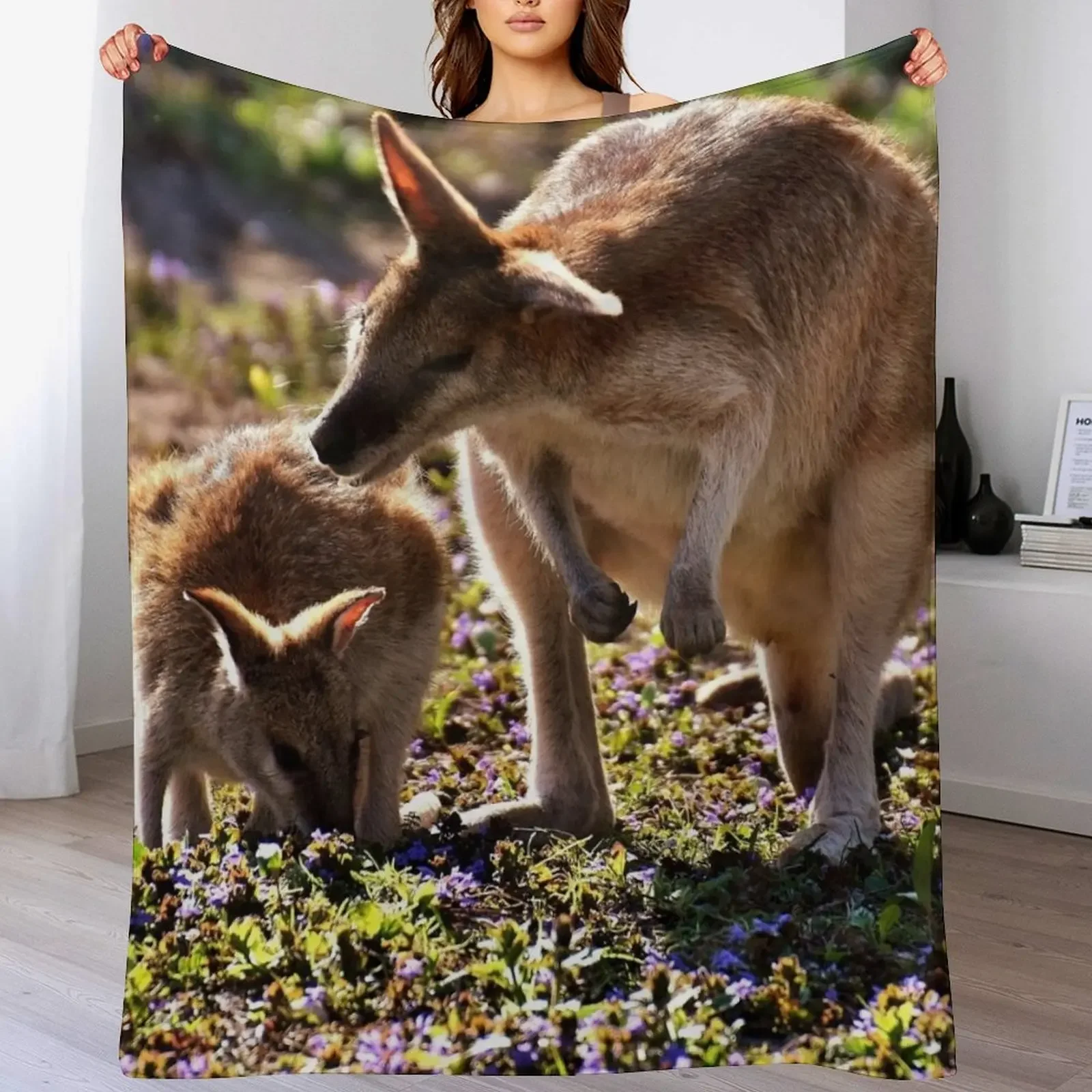 Kangaroo Throw Blanket Moving Weighted Blankets