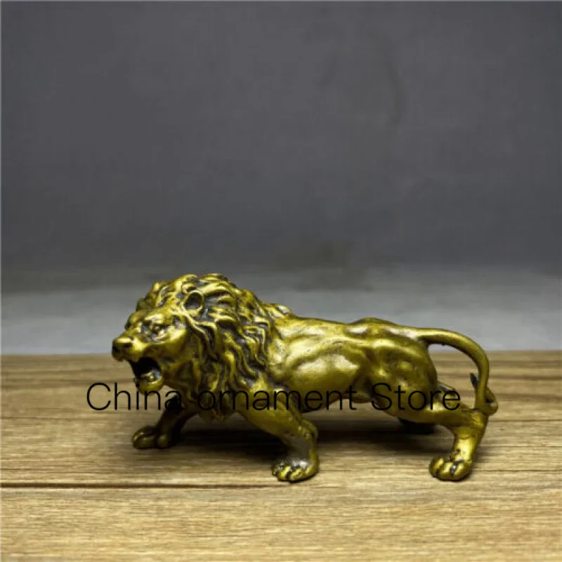 

Pure Copper Lion Small Ornaments Lion Bronze Sculpture Bronze Statue