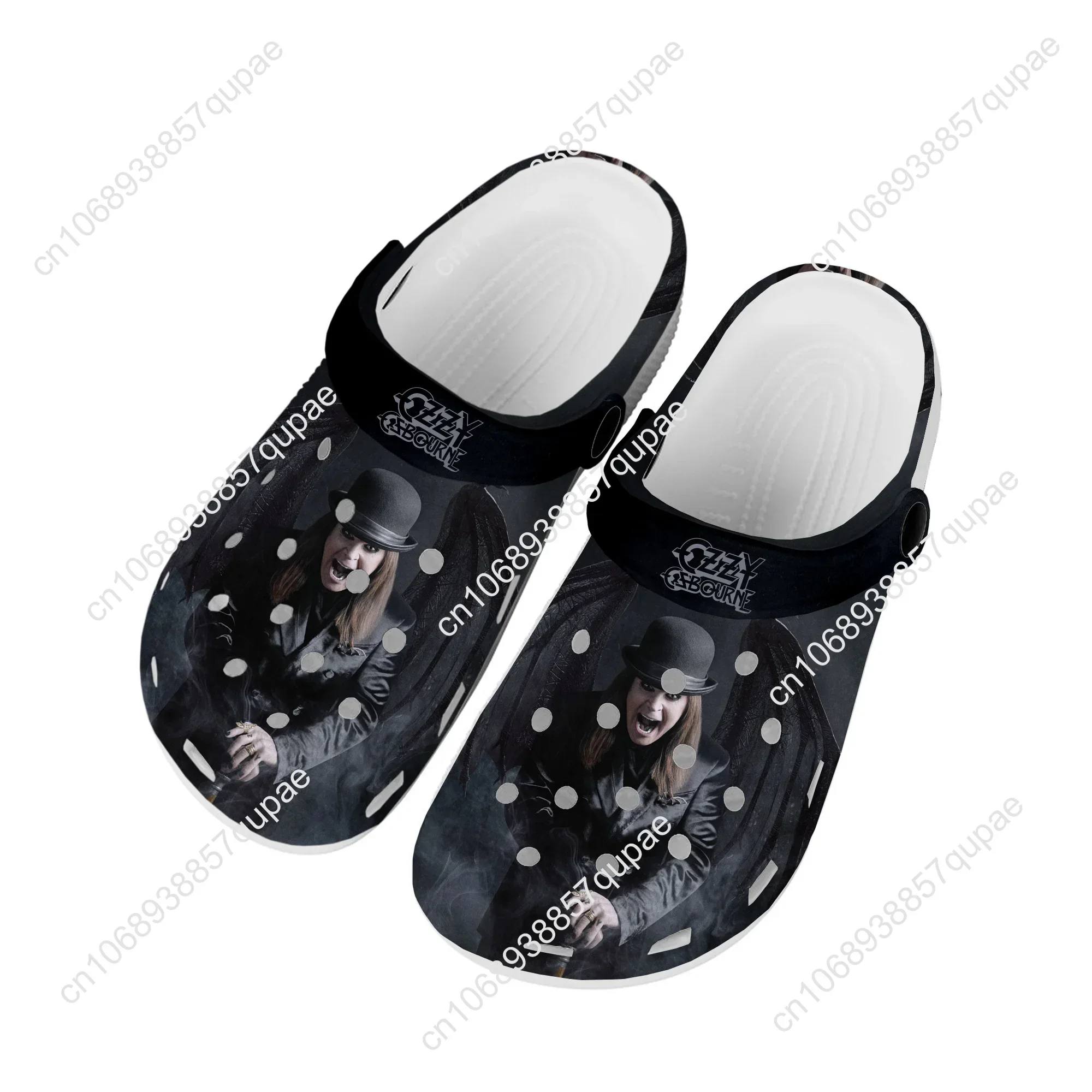 Ozzy Metal Rock Singer OsRubber Home Tamancos, Sapatos de Água Personalizados, Homens e Mulheres, Sapato Adolescente, Impressão 3D, Tampo De Jardim, Chinelos De Praia