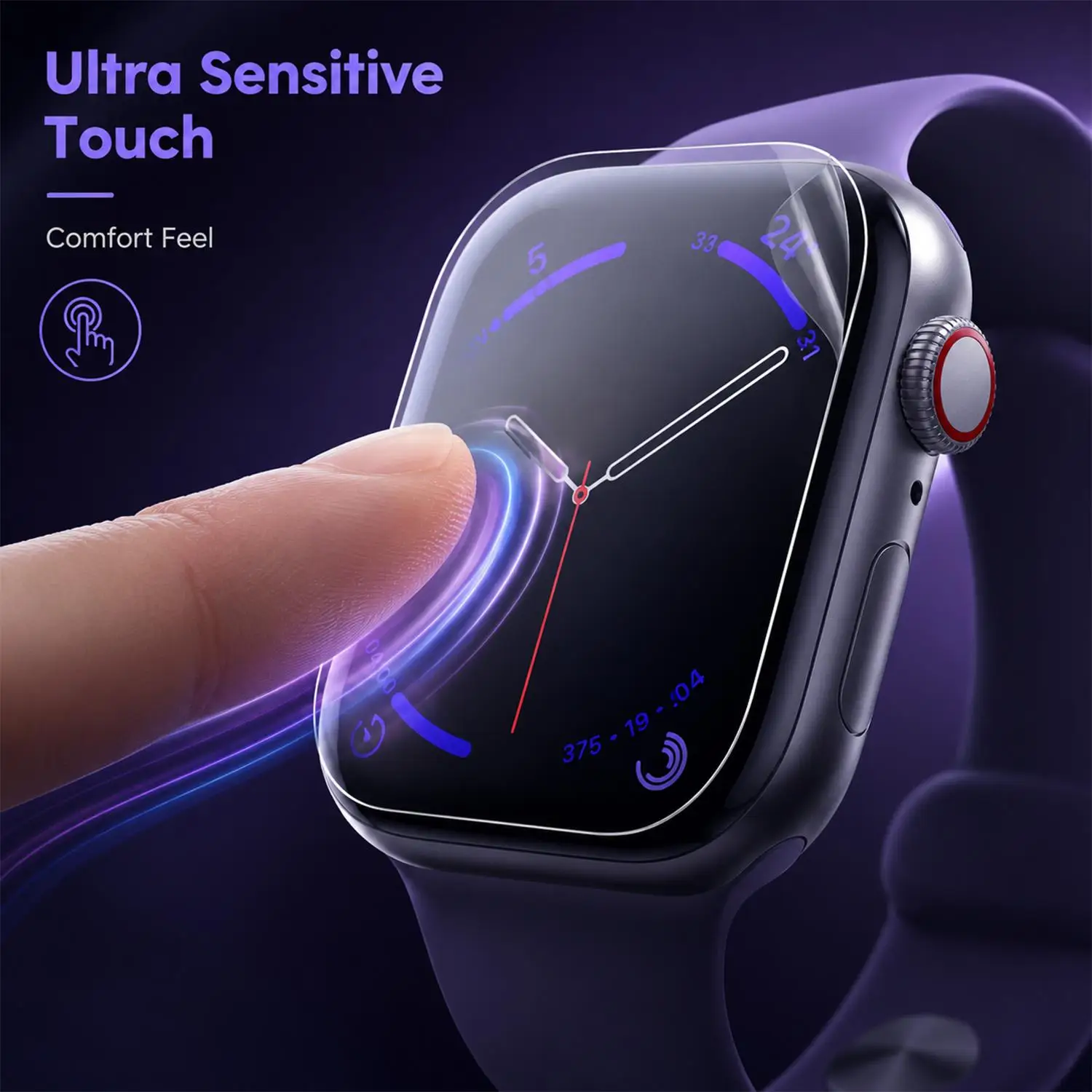 For Apple Watch Series 12 42/46MM Smartwatch Hydrogel Soft Film Full Curved Anti Scratch Screen Protector Films Not Glass