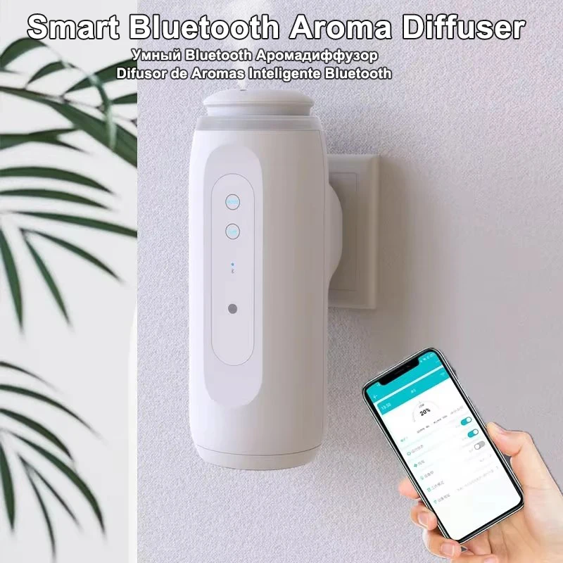 

Smart Bluetooth Aroma Diffuser 300m³ Ultrasonic Auto Light Sensor Night Light Auto Timer Odor Eliminator Long Lasting Scent