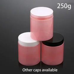 250g Pink Plastic Jar 250ml Cosmetic Cream Face Mask Lotion Candy Pill Coffee Beans Refillable Bottle 10pcs