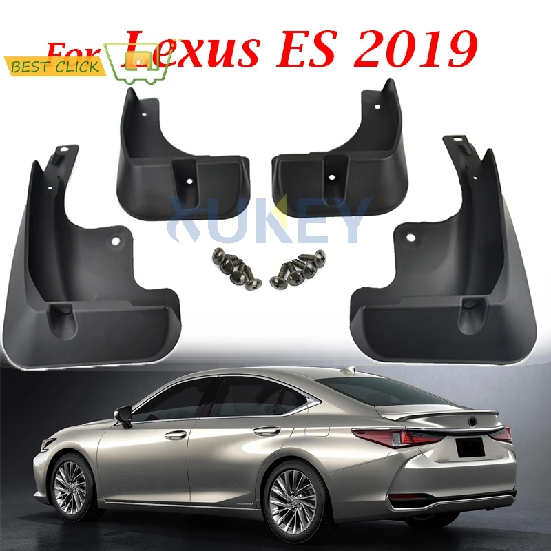 S Molded Mudflaps For Lexus ES ES300h ES350 F-Sport 2019 2020 2021 Mud Flaps Splash Guards Mudguards Fender Front Rear 