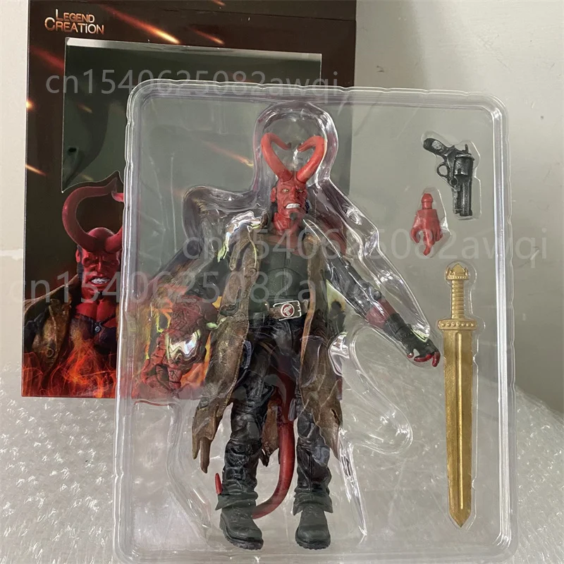 Mezco Hellboy Action Figure Hellboy Golden Army Trenchcoat البديل الشيطان سامريتان BJD شخصيات كلاسيكية تمثال تمثال لعبة هدية