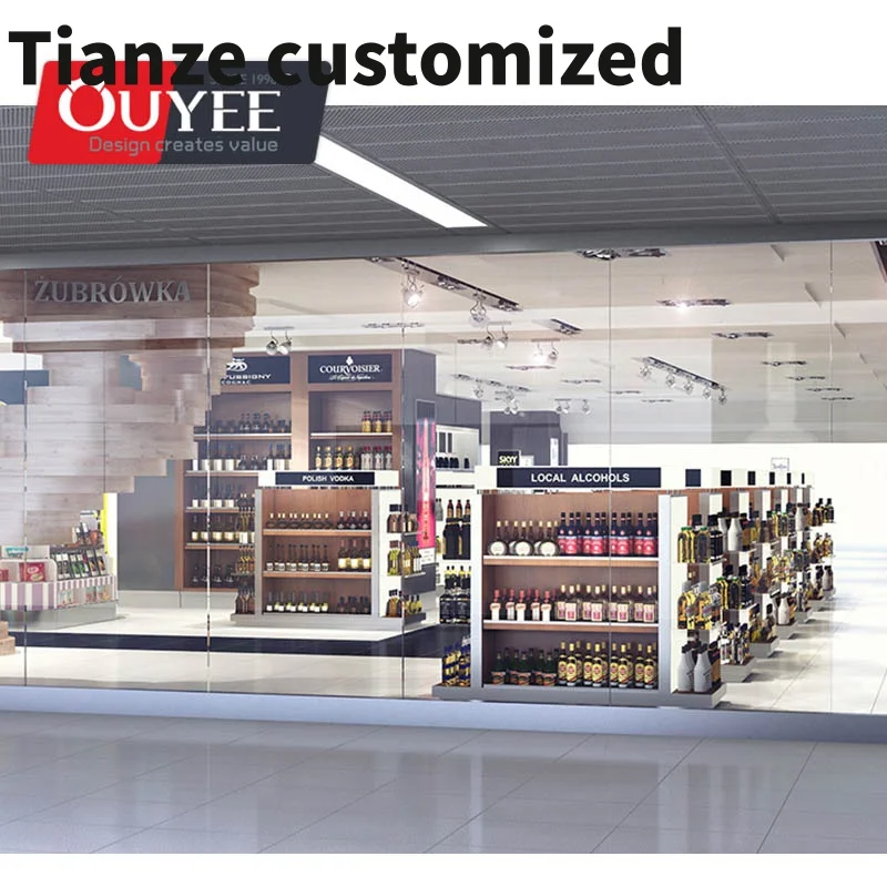 

Customized-Shopping Mall Modern Perfume Shop Interior Decoration Designed Wooden Glass Display Showcase Cabinet