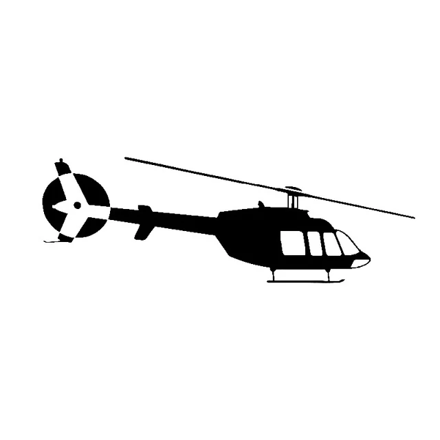 

16.7cm*5.6cm Exquisite Tidal Beauty Helicopter Aircraft High Quality Clear Vinyl Car Sticker Decal Accessories