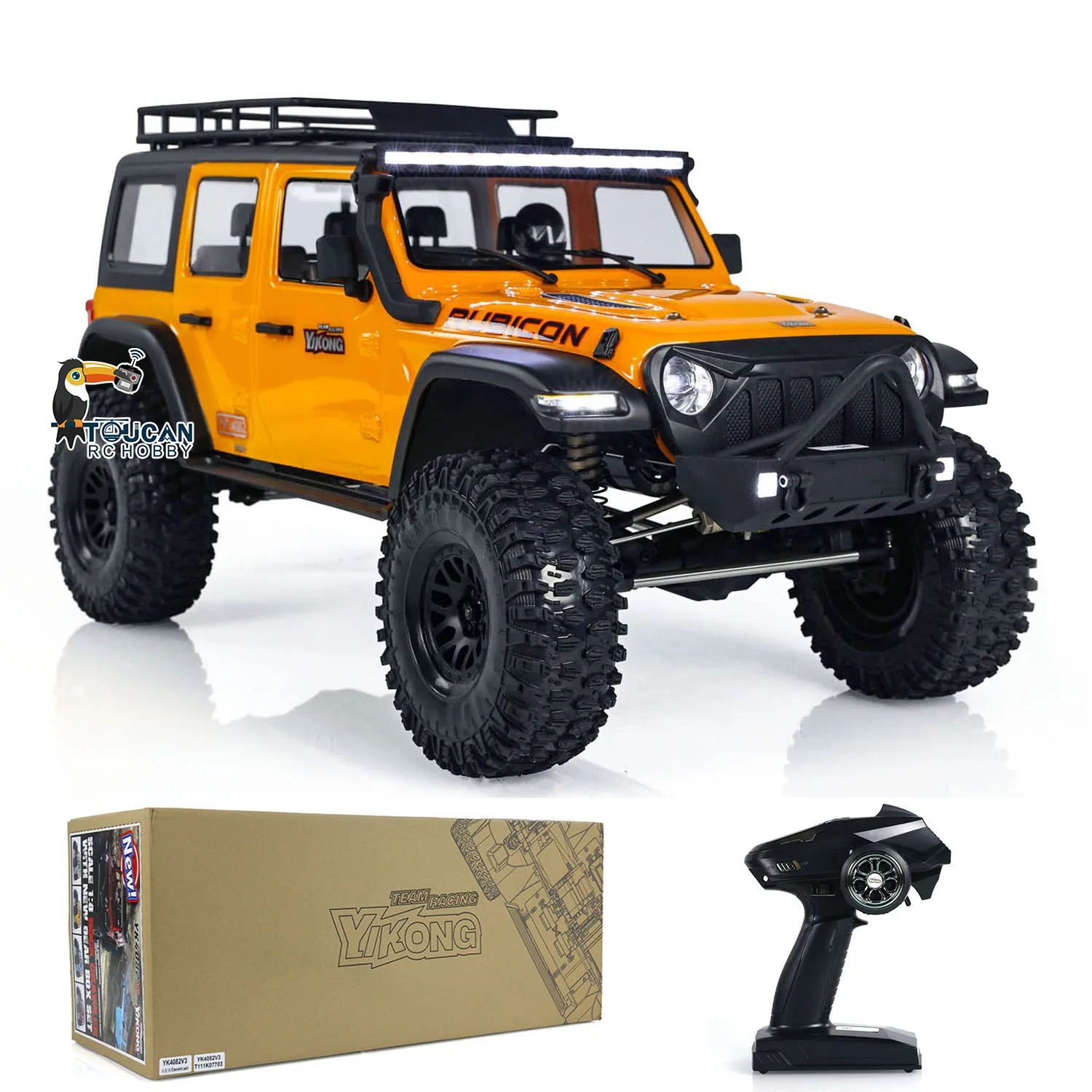 

In Stock 1/8 4x4 YIKONG YK4082 V3 VER RC Off-road Vehicles Radio Control Painted Finished Rock Crawler Cars Model Light for Boys