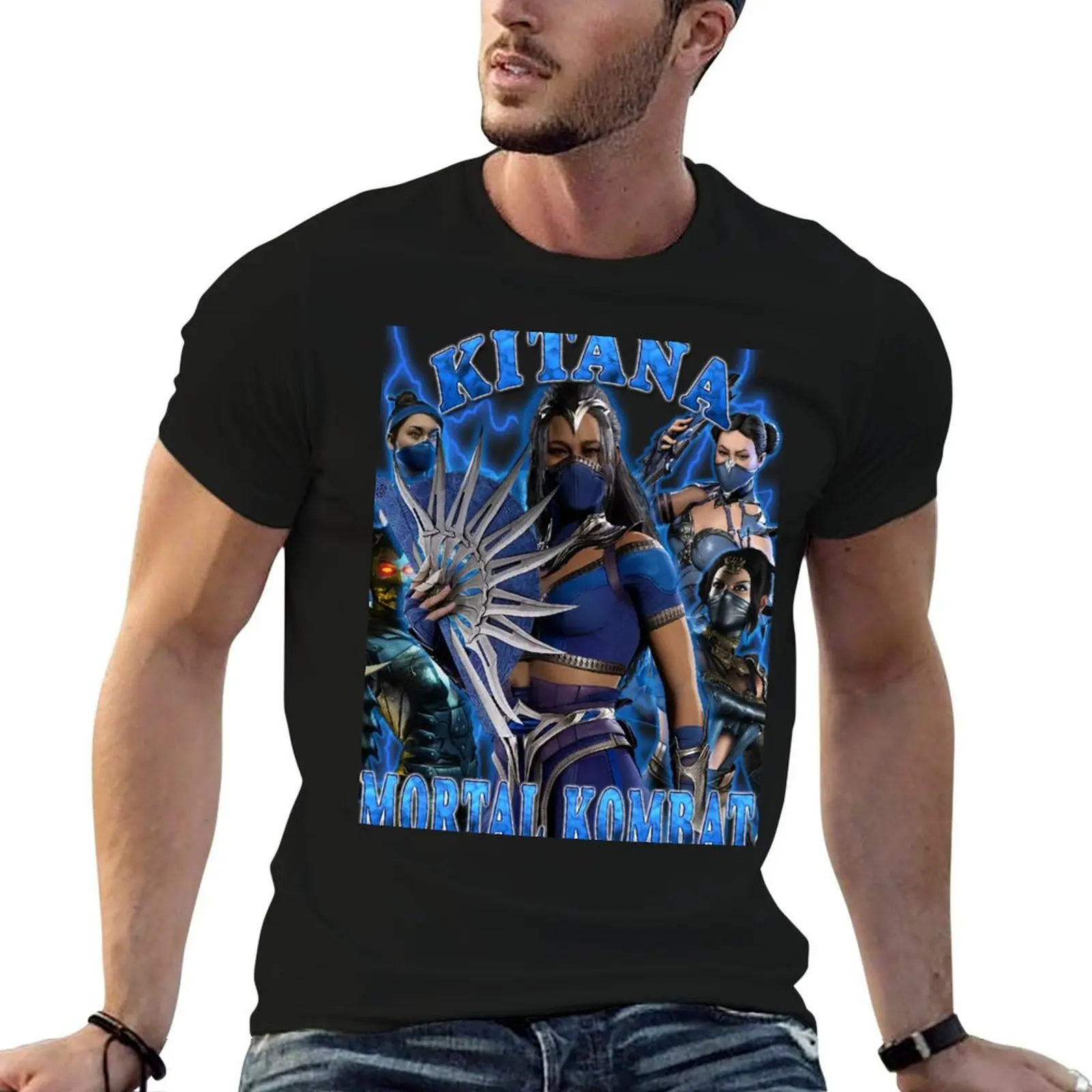 Mortal Kombat 1 - Kitana MK T-Shirt cheap stuff plus size clothes funny t shirts for men