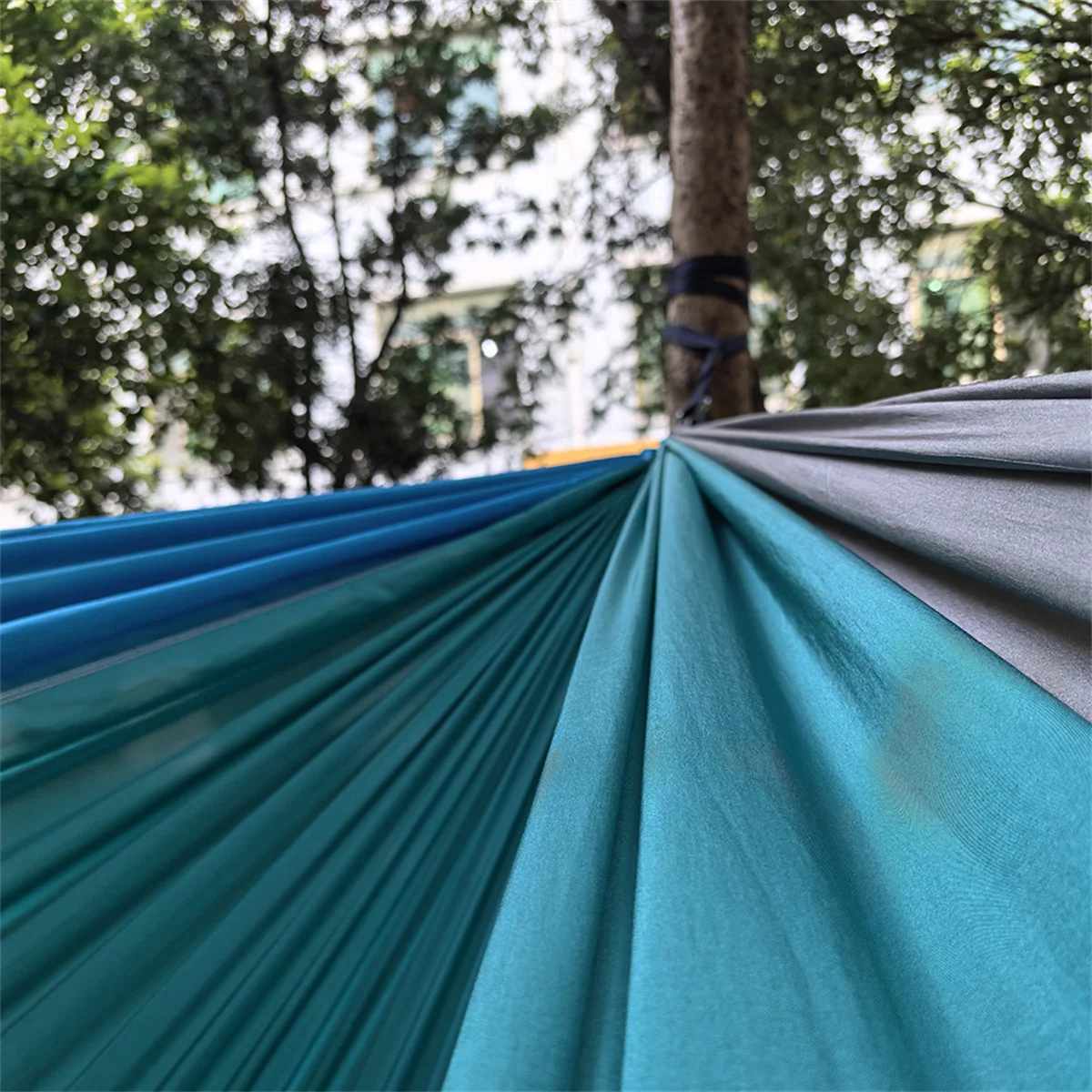 أرجوحة خارجية من قماش المظلة المصنوع من النايلون، كرسي أرجوحة ترفيهي للتخييم، مفرد مزدوج متعدد الألوان