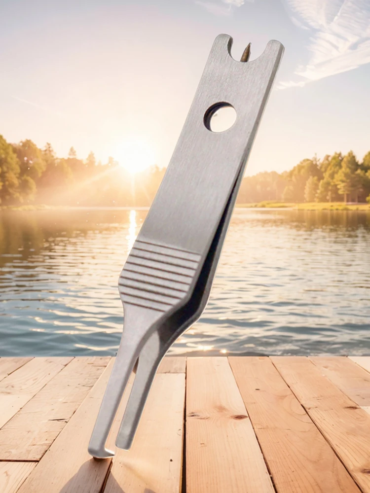 Angelschnur Pinzette Cutter Schnell Split Ringe Opener Anti Slip Haken Auge Reiniger Edelstahl Köder Ringe Opener Angeln Werkzeug