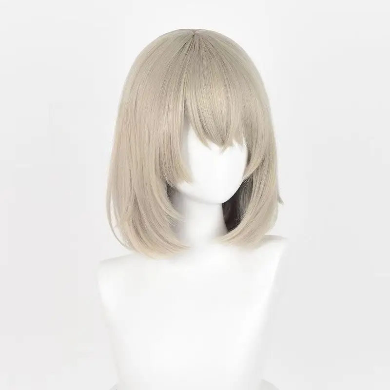 

Парик для косплея Ash Blonde Medium Long, имитация кожи головы Falin из игры Delicious in Dungeon, с сеткой-розеткой, термостойкое волокно, аниме-парик
