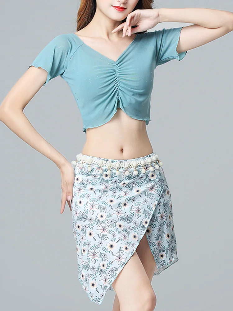 Haut de danse Sexy Me pour femmes, vêtements d'entraînement, ort Sle, danse du ventre, Faion, fournitures d'été pour Fans de gymnastique et de Fitn, nouvelle collection