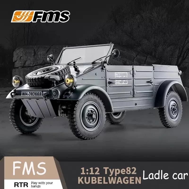 Fms Type82 Kubelwagen 1/12 RTR RC Car symuluje elektryczny model samochodu zdalnie sterowanego napęd na cztery koła zabawki chłopięce o zmiennej