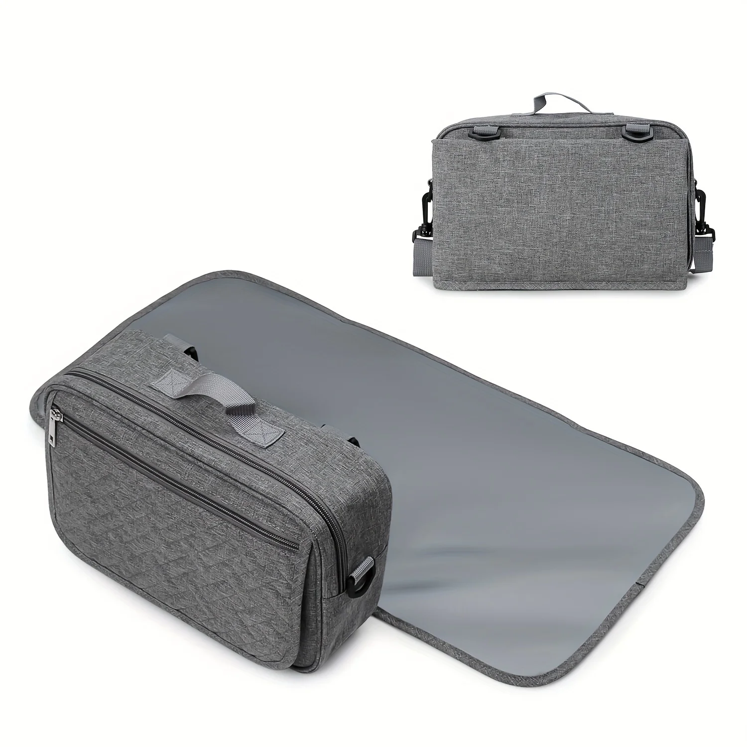 

Baby Diaper Caddy Bag with Changing Pad - Changing Bag Baby Stroller Bag for Diapers, Wipes & Toys