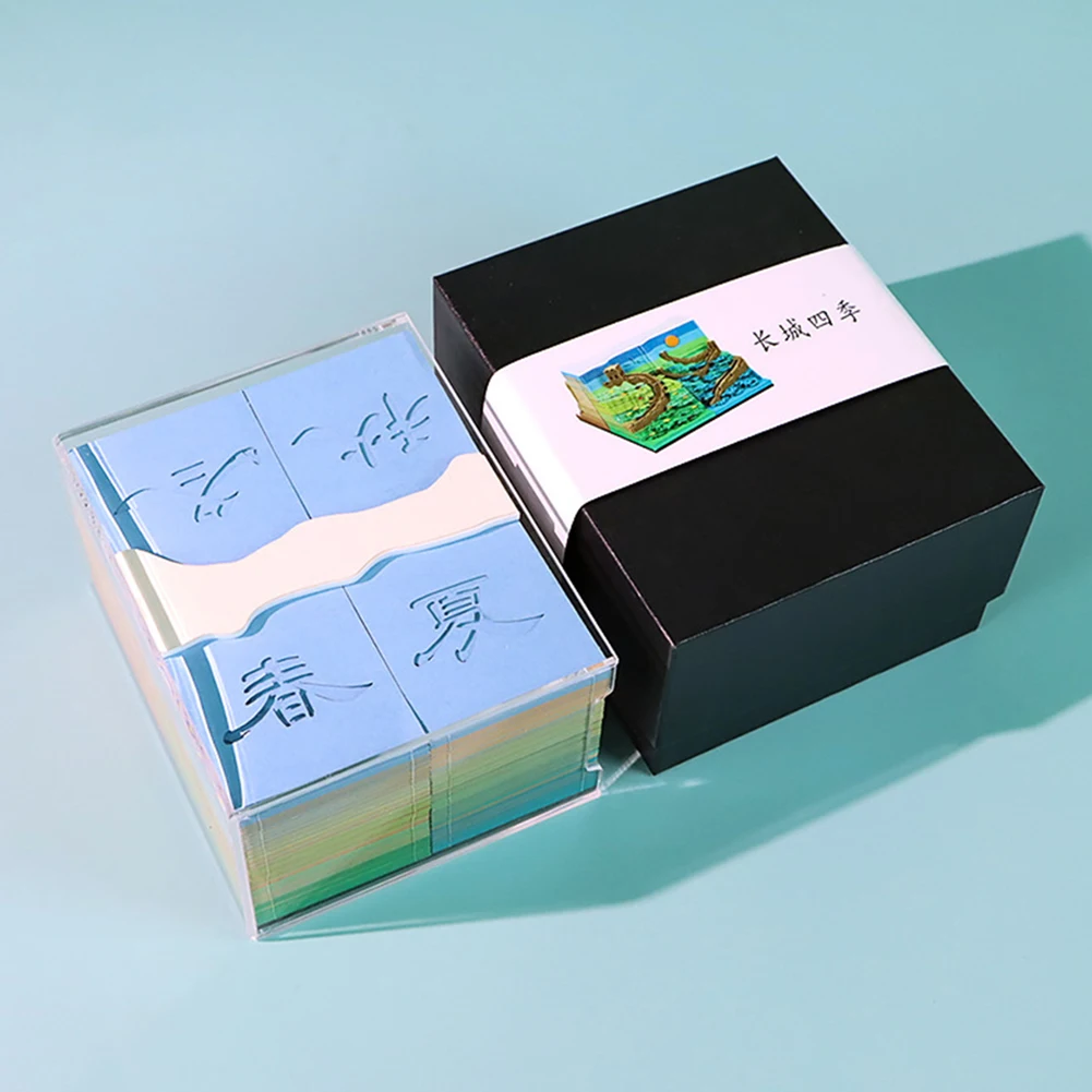 Time-piece Calendar 2026 Novelty 3D Paper Sculpture Memo Pad For Desktop Decor