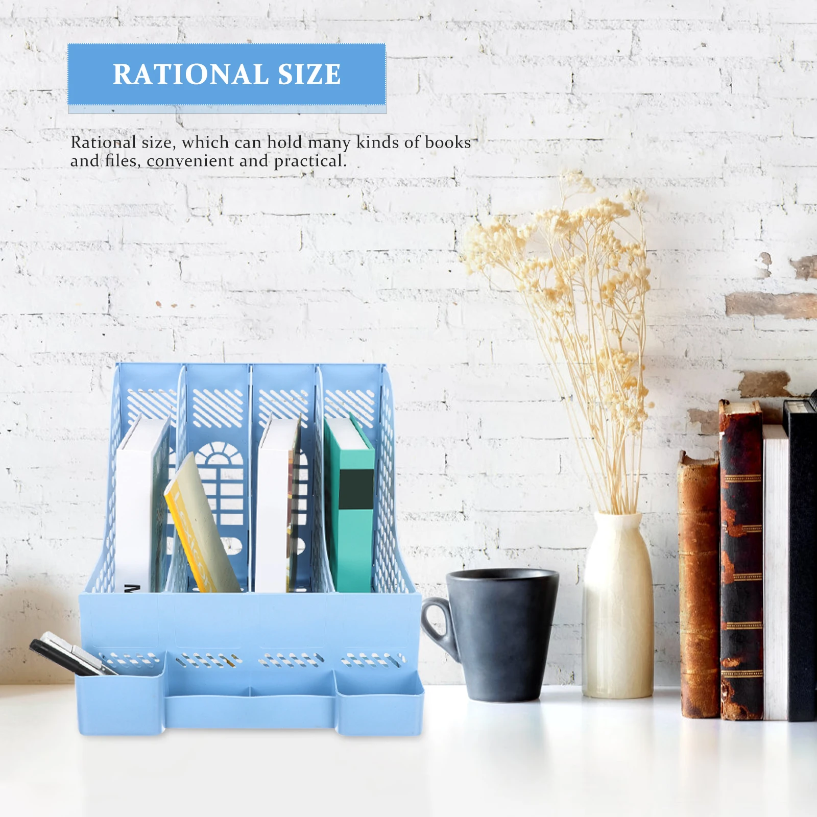 

Plastic File Box Multi function Household File ganizer Household ganizer Magazine Rack Bookshelf Document Holder
