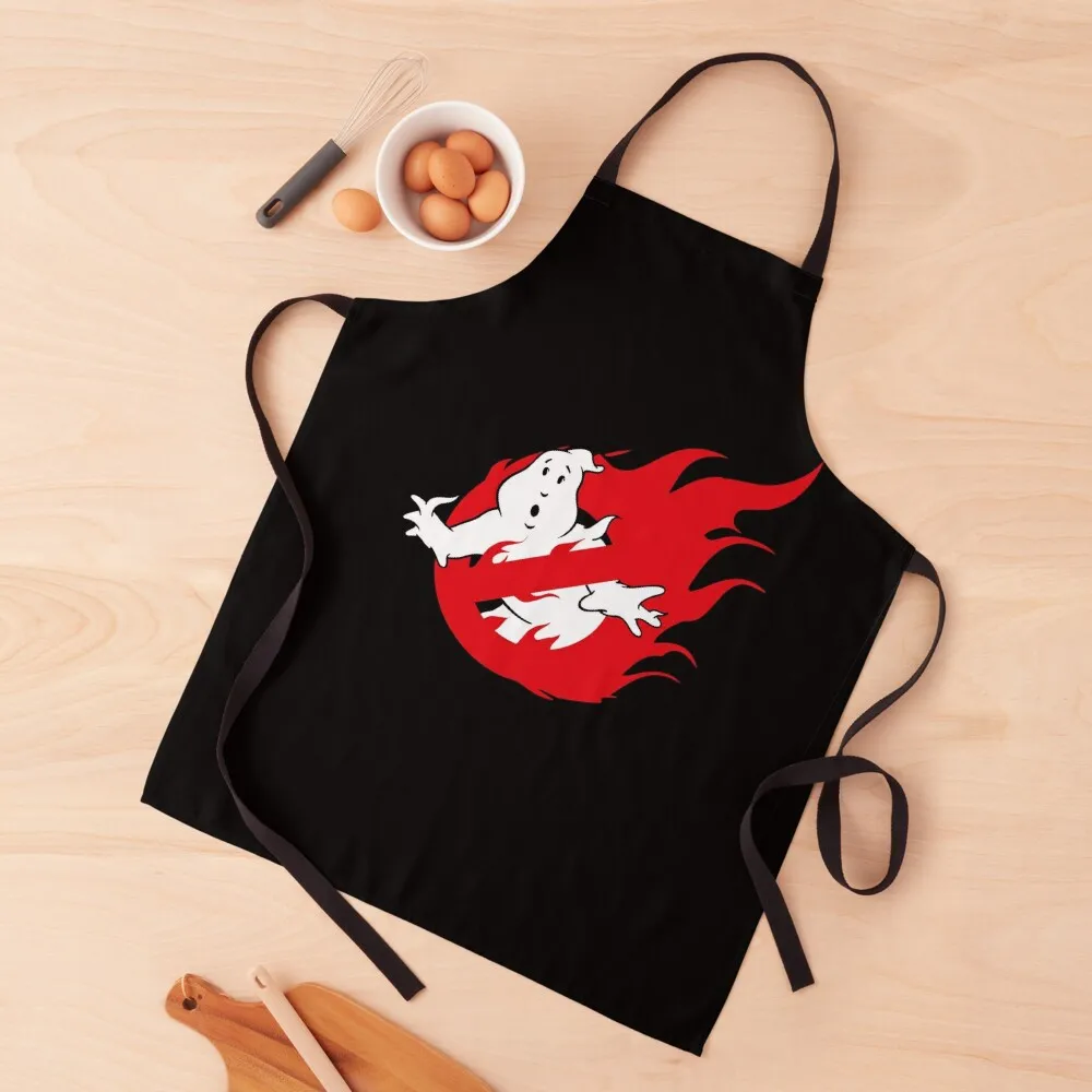 

The Ghostbusters in Fire Apron waterproof for women Kitchen Kawaii Accessories Kitchen Tools bib Apron