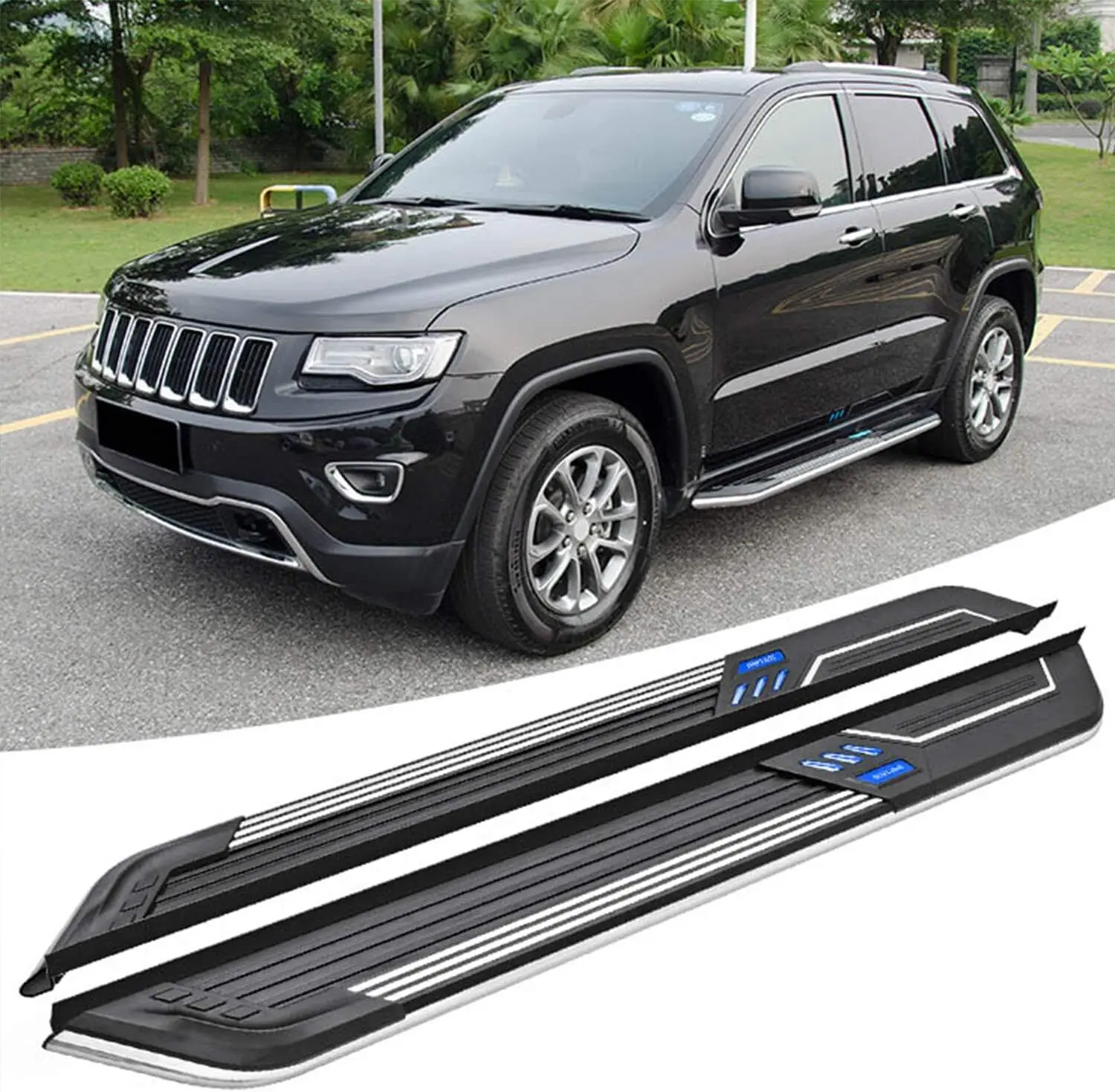 

Running Boards Side Steps Fit for Jeep Grand Cherokee 2011-2021 Classic Aluminum