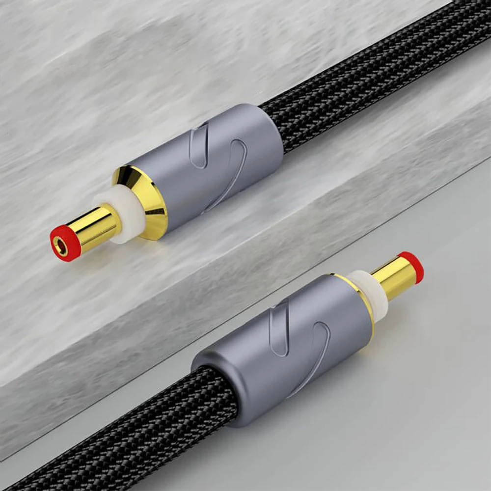 Monosaudio czysty srebrny kabel DC DC2.5 kabel zasilający linia aktualizacji pozłacane złącze DC-2.5 do wzmacniacza odtwarzacza CD czarny