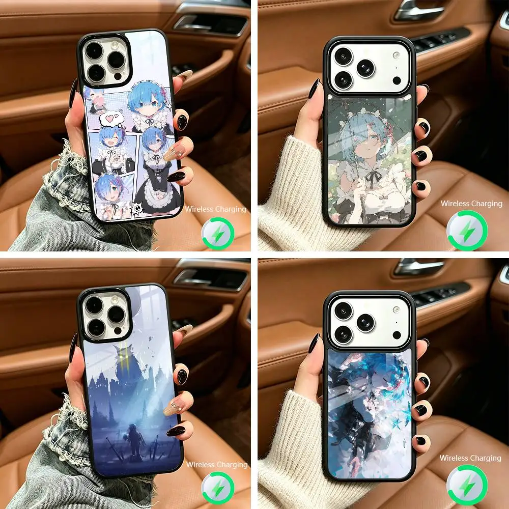 

Zero- Starting Life in Another World-Rem Phone Case For IPhone17 16 15 14 13 12 11 Pro Max Wireless Charger Cover Funda