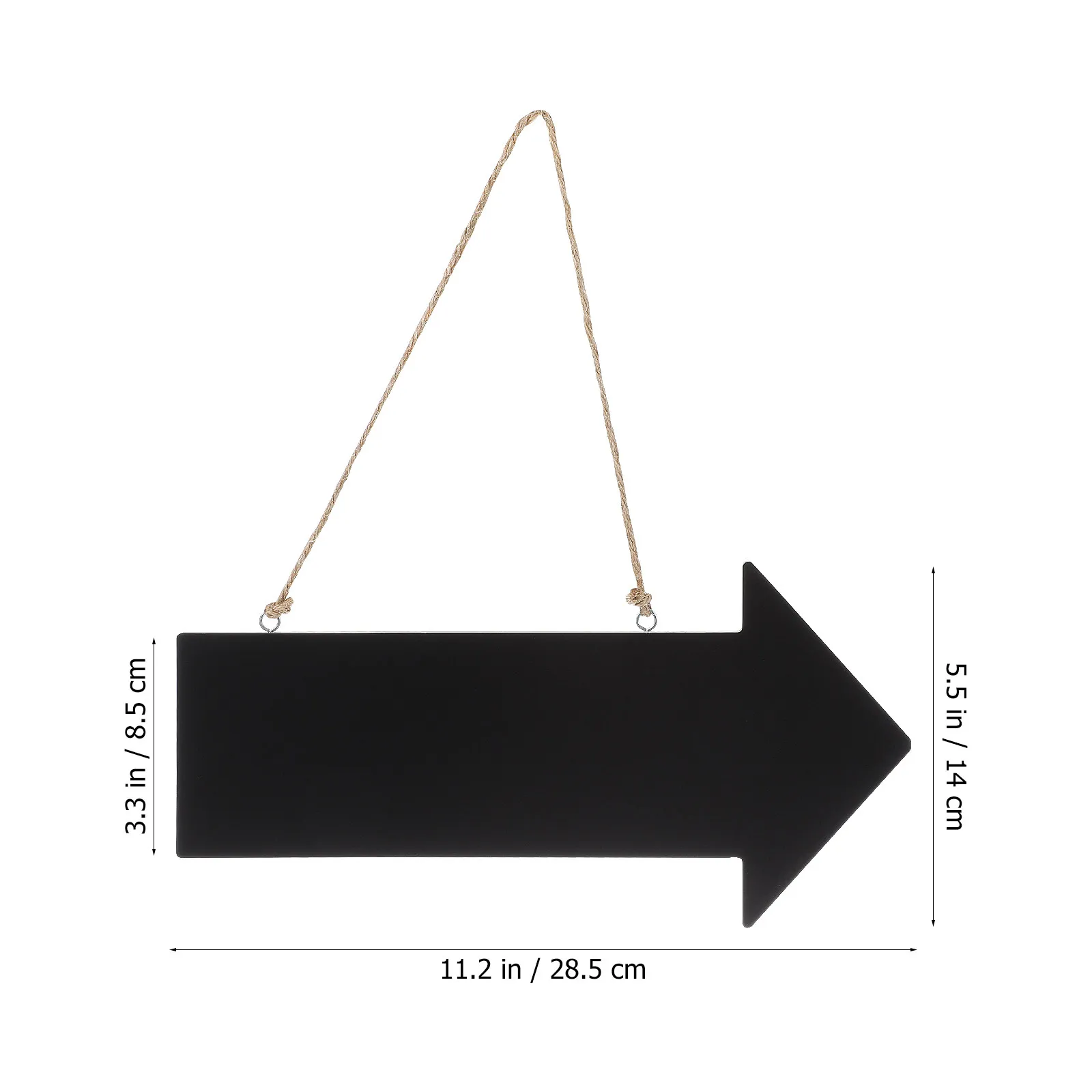 3Pcs Wooden Arrow Shaped Hanging Blackboard Signs Rustic Chalkboard Message Boards for Bar Pub Cafe Wedding Decor