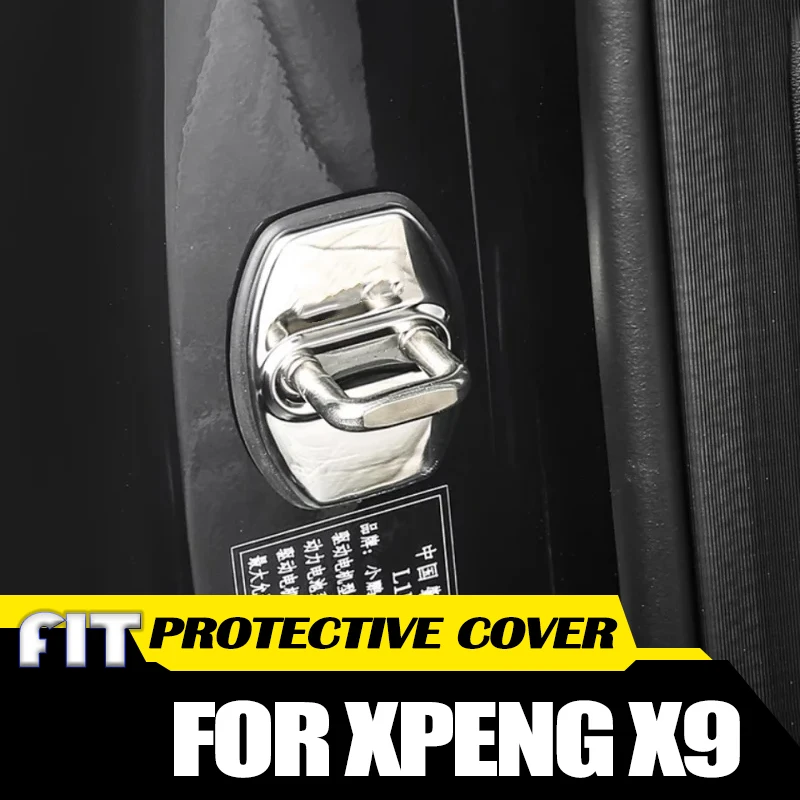 

Крышка пряжки дверного замка автомобиля подходит для Xpeng X9 2024, модифицированная защитная крышка дверного замка автомобиля, аксессуары для салона автомобиля