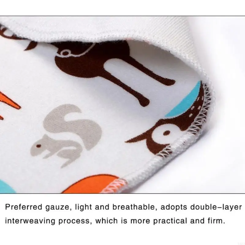 Y88D Large Cotton Baby Back Towel for Sweat Protections Sweat Absorbent Back Towel Wet Pad Wipe Gentle On Skin