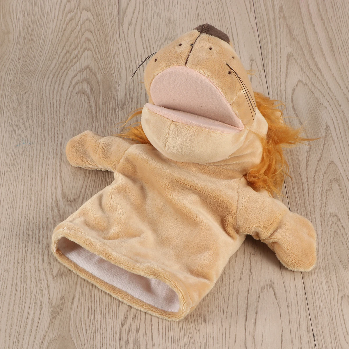 

Yellow Lion Hand Puppet Toy Stuffed Animals Toys for Babies Kids Birthday Gift Improve Skills Relationships Play Activities