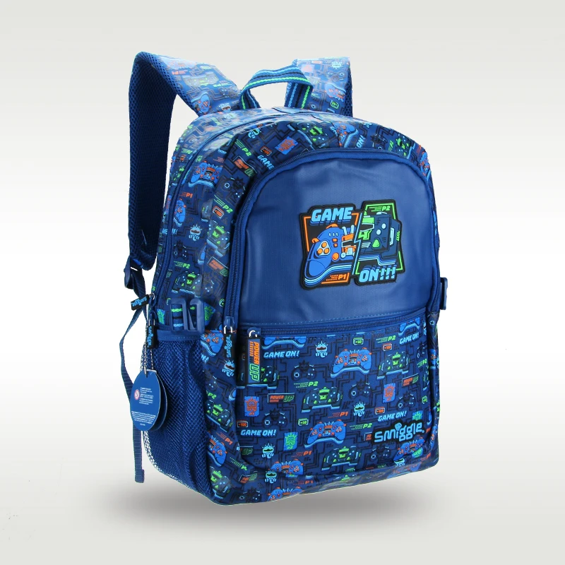 Australië Smille Hot-Selling Originele Kinderrugzak Coole Rugzak Reistas Blauw Vliegtuig Grote Schooltas 16 Inch