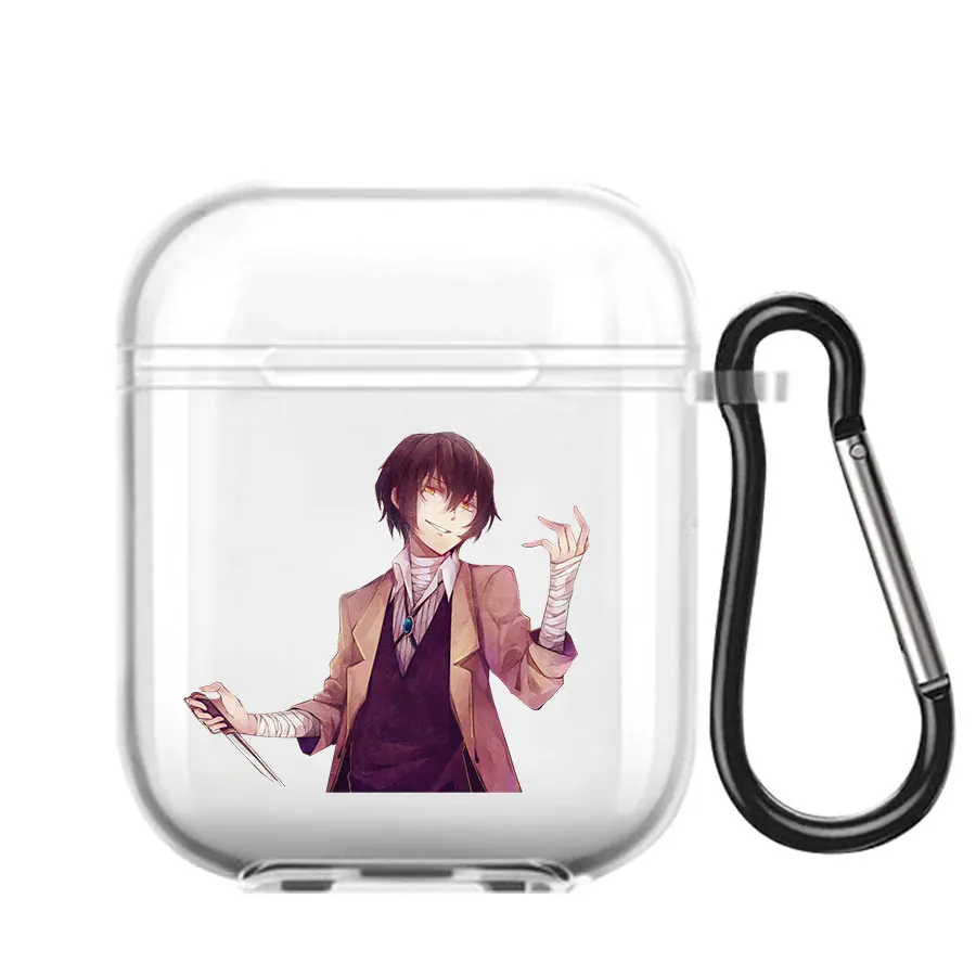 Anime Bungou Stray Dogs Dazai Osamu Soft silicone TPU Case For AirPods Pro 1 2 3 4 Clear Wireless Bluetooth Earphone Box Cover