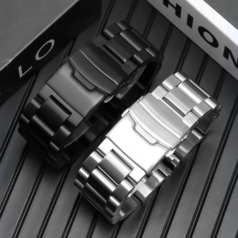 سميكة الفولاذ المقاوم للصدأ حزام ساعة اليد لبانيراي لومينور سايكو الفولاذ المقاوم للصدأ سوار الرجال الصلب حزام الساعات 22 مللي متر 24 مللي متر 26 مللي متر