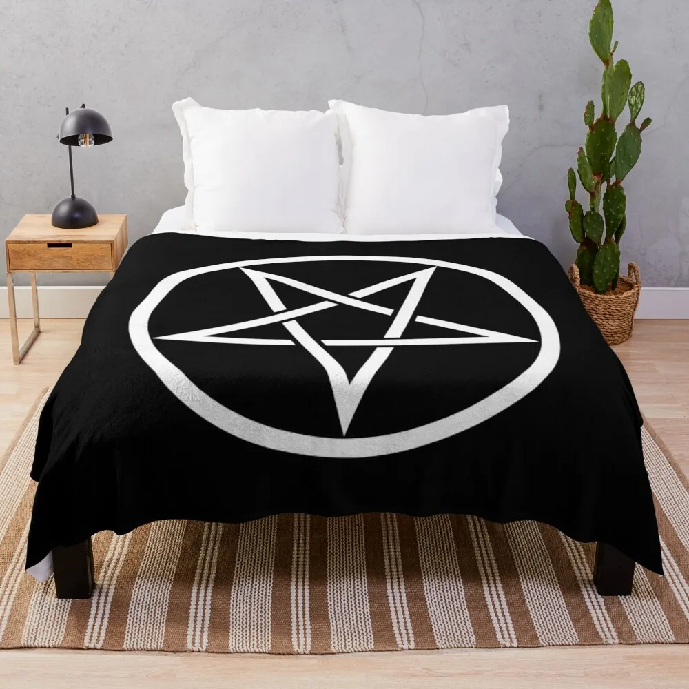 Satanic Pentagram Throw Blanket Blankets For Bed Fashion Sofas Camping Softest Blankets