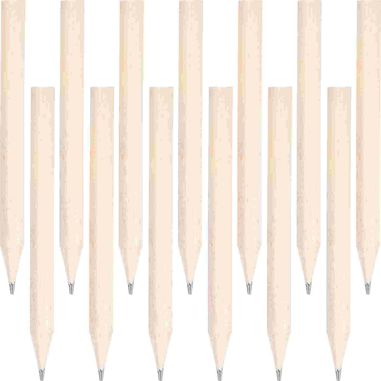 50 Pcs Short Pencil Students Writing Pencils Bulk Wooden Smooth Thick Kids Fat for Kindergarten