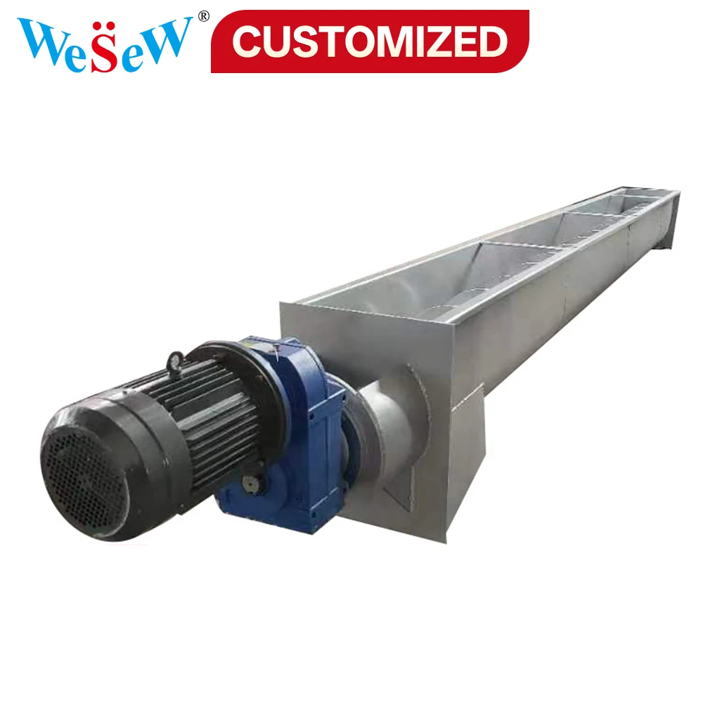 Custom Stainless Steel U-Shaped Screw Feeder Shaftless Screw Conveyor Sludge Conveying Screw Conveyor Factory Manufacturer