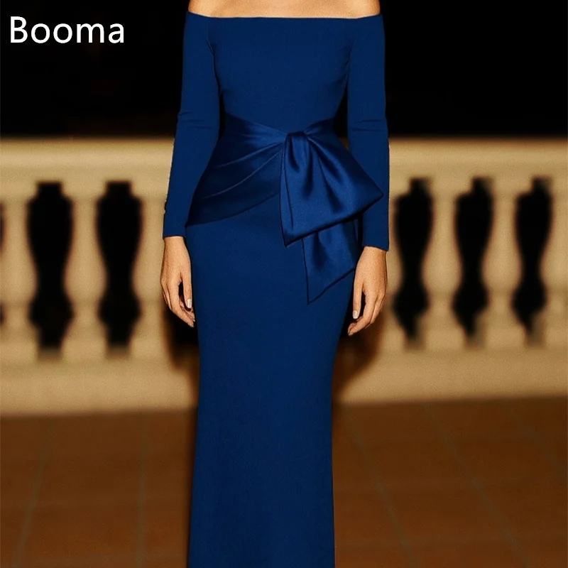 

Booma Mermaid Evening Dresses Formal Party Gowns for Women Long Off The Shoulder Bow Elegant Prom Gown Customize 2025