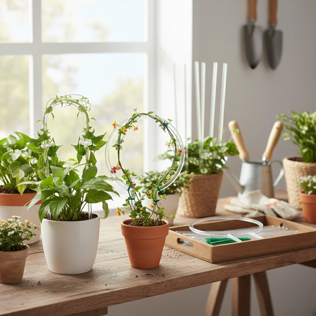 

Акриловые опоры для растений U-образной формы, круглые держатели для горшечных растений, украшение для сада