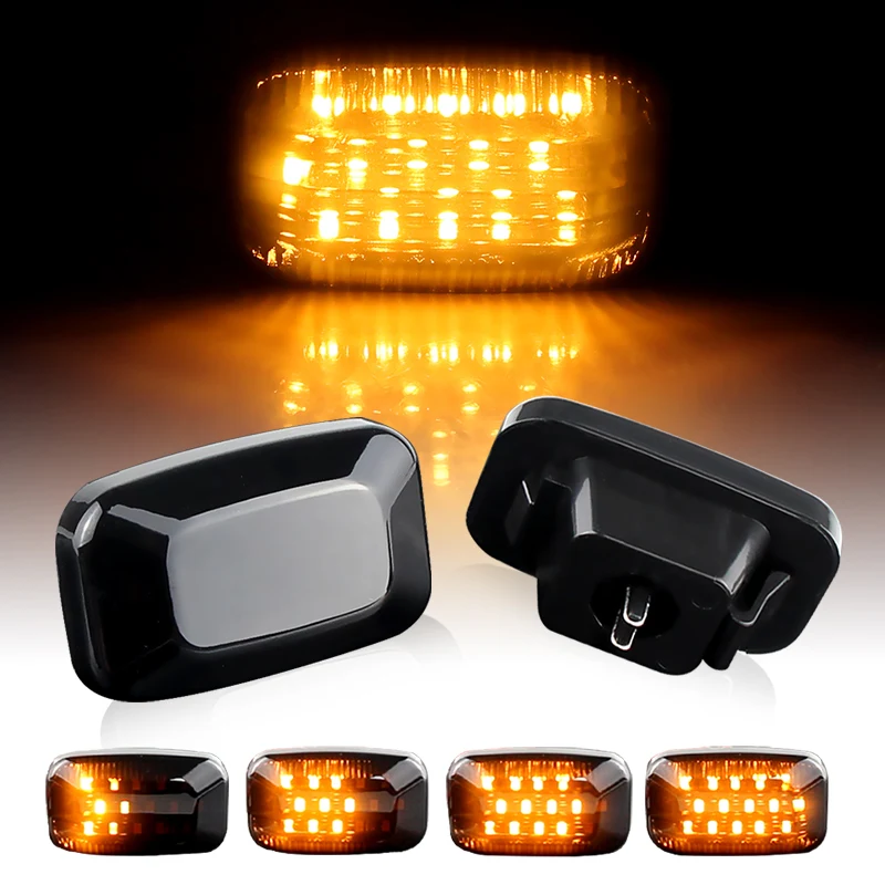 2PCS Side Marker Lights LED Turn Signal Lamp Indicator For Toyota Landcruiser Land cruiser 70 80 100 Series 1998-2007