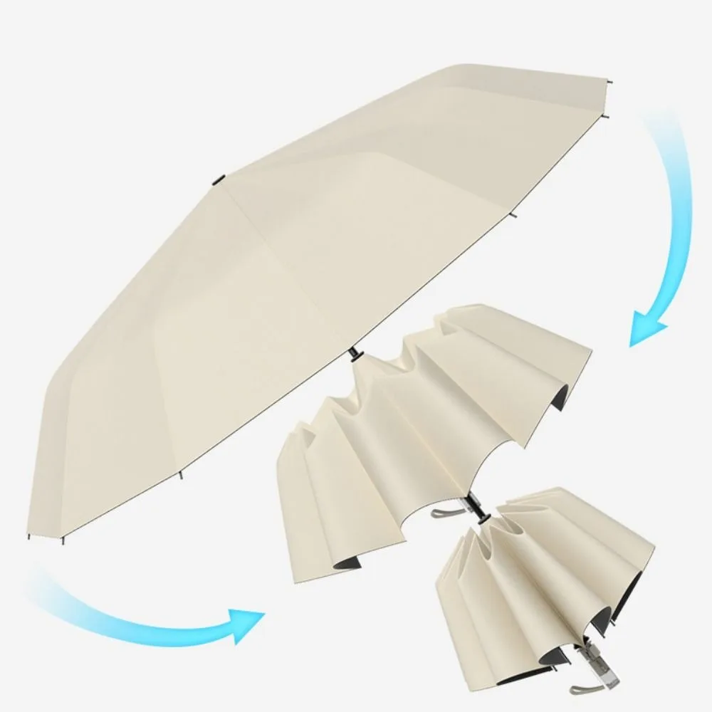 

Ветрозащитный складной зонт, прочная рама, автоматический зонт с защитой от отскока, быстро открывающийся виниловый большой зонт двойного назначения