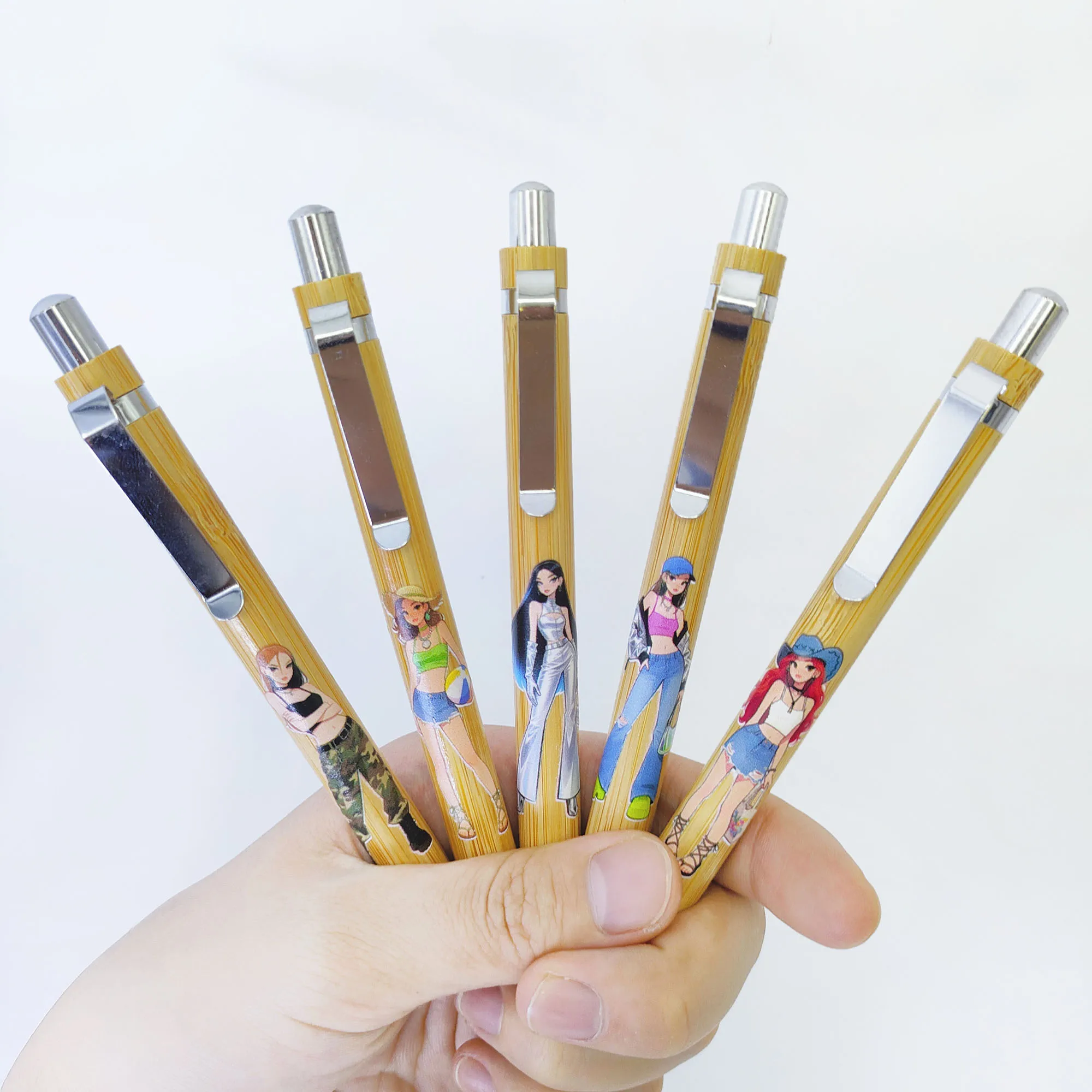 

6pcs/12pcs Fashion Model Styling Ballpoint Pen Y2K Costume Ballpoint Pen Student Writing Gift Pen Office Business Signature Pen.