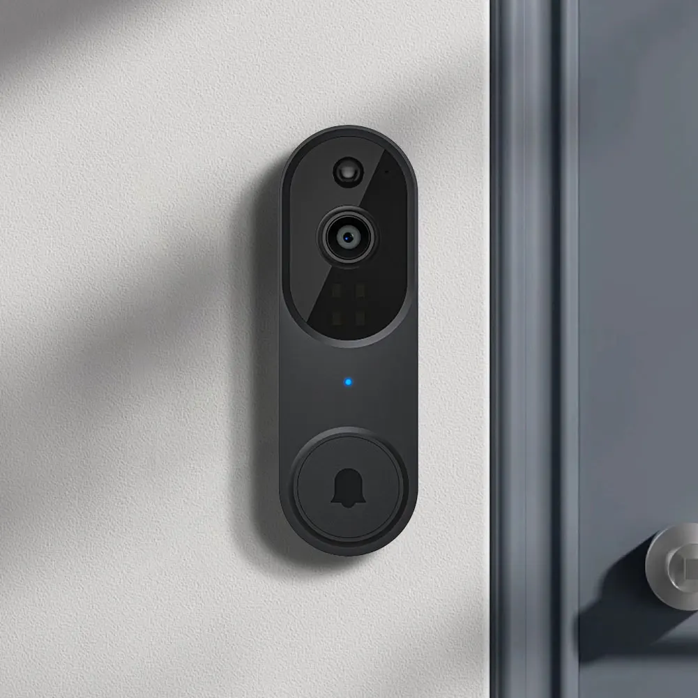 Беспроводная камера дверного звонка 1080P, двусторонняя аудиосвязь, беспроводной видеодомофон, ночное видение для домашнего офиса