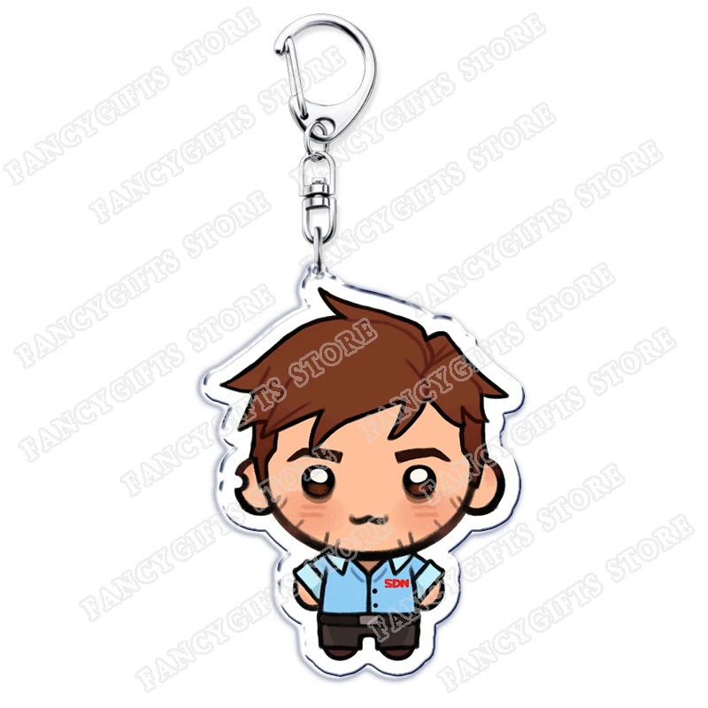 Cute Cartoon Video Game Chibi Keychain Accessories Bag Blazer Robert Robertson Invisigal Keyrings Jewelry Fans Freinds Gifts