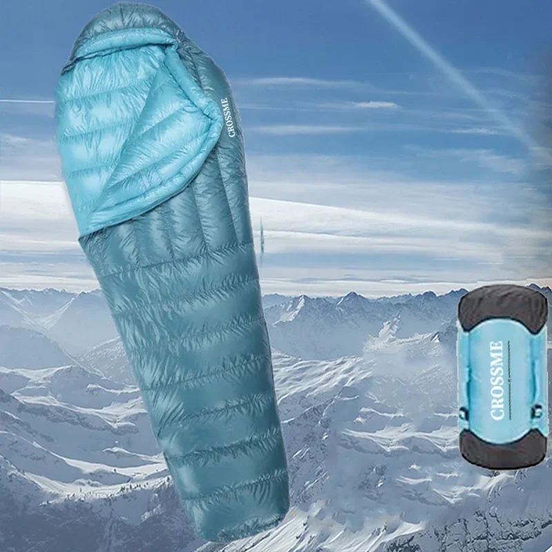 متوفر في المخزون التخييم في الهواء الطلق خفيفة 850FP RDS أوزة أسفل كيس النوم 10D نايلون 400 جرام 700 جرام 800 جرام 1000 جرام