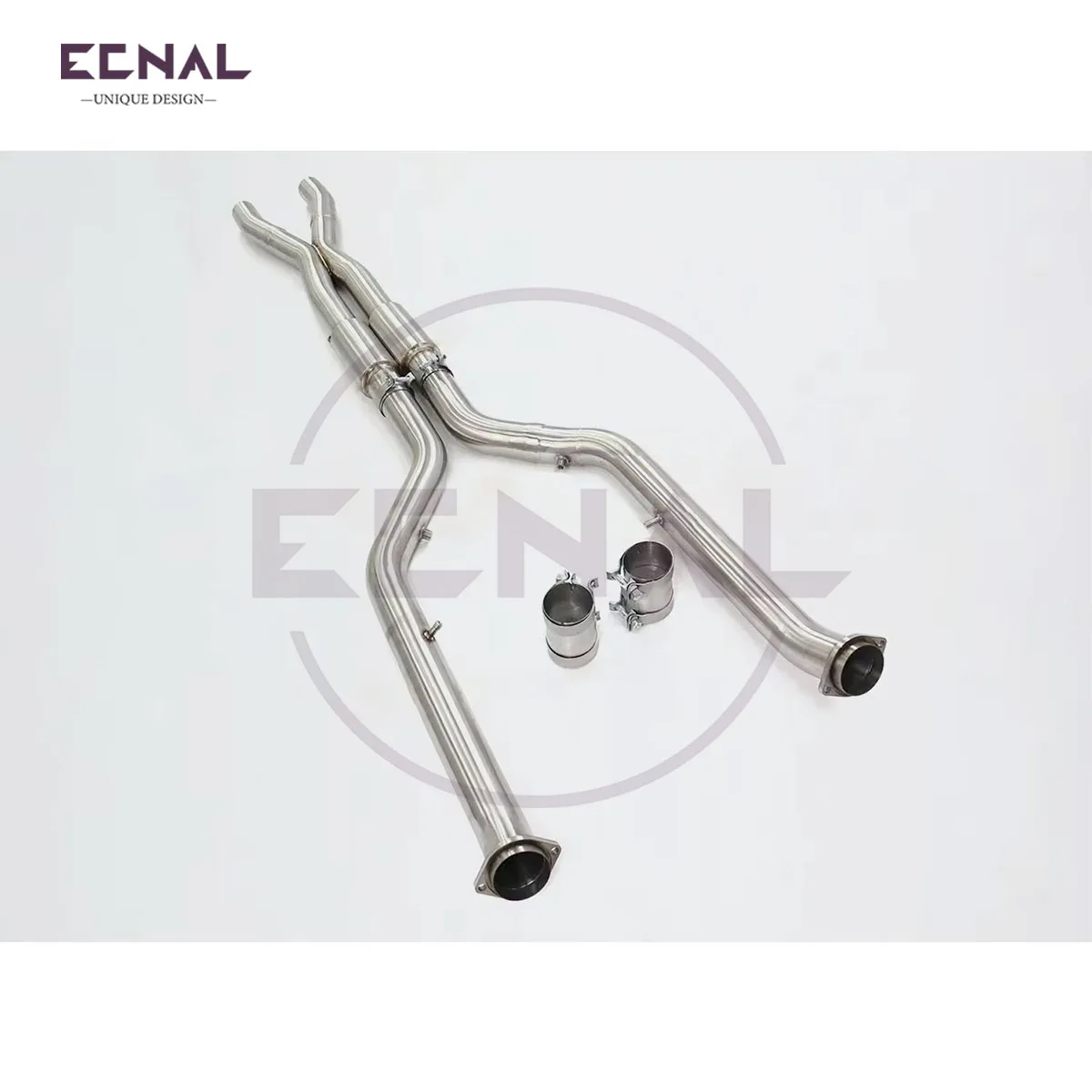 Ecnal Exhaust Mid Pipe with Resonators for BMW G90 G99 M5 V8 4.4T High Performance SS304 Car Sport Exhaust System with OPF